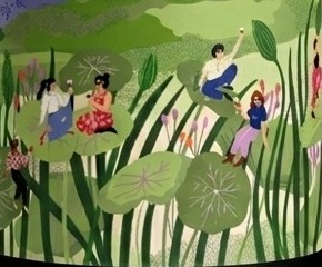 Detalle de figuras en el paisaje