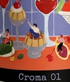 Detalle de botella y copa